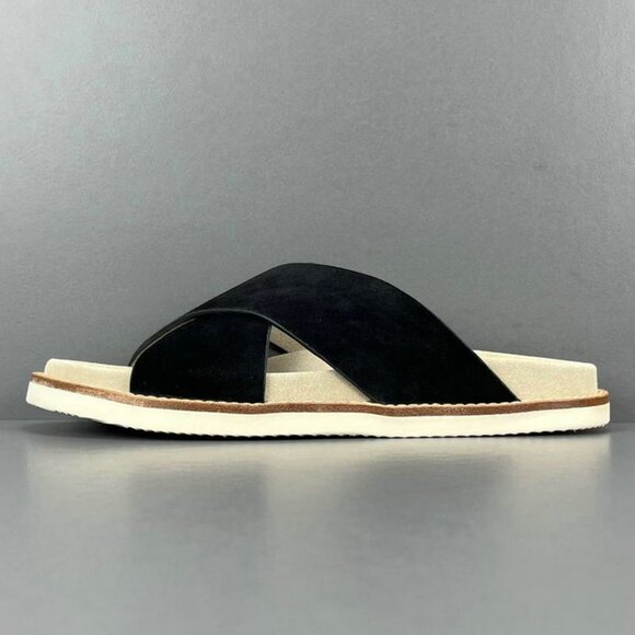 Brunello Cucinelli Black Suede Crossover Sandals - Picture 11 of 12